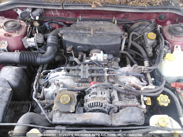 JF1SF655X1H764705 - 2001 SUBARU FORESTER S RED photo 10