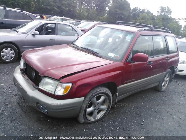 JF1SF655X1H764705 - 2001 SUBARU FORESTER S RED photo 2