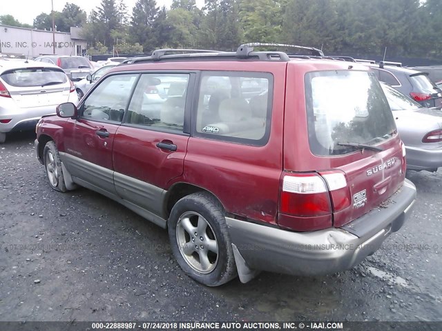 JF1SF655X1H764705 - 2001 SUBARU FORESTER S RED photo 3
