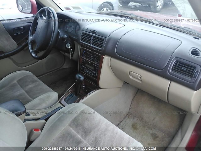 JF1SF655X1H764705 - 2001 SUBARU FORESTER S RED photo 5