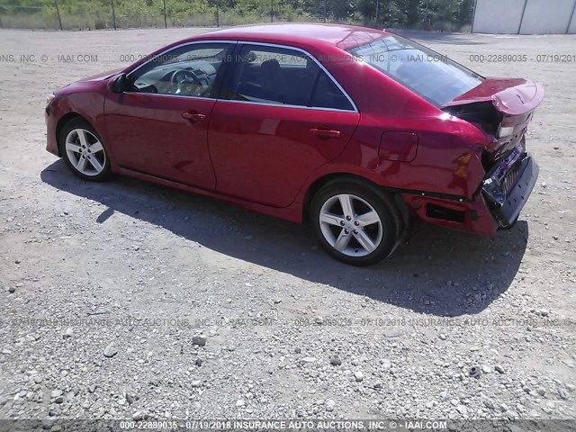 4T1BF1FK4EU799301 - 2014 TOYOTA CAMRY L/SE/LE/XLE წითელი ფოტო 3