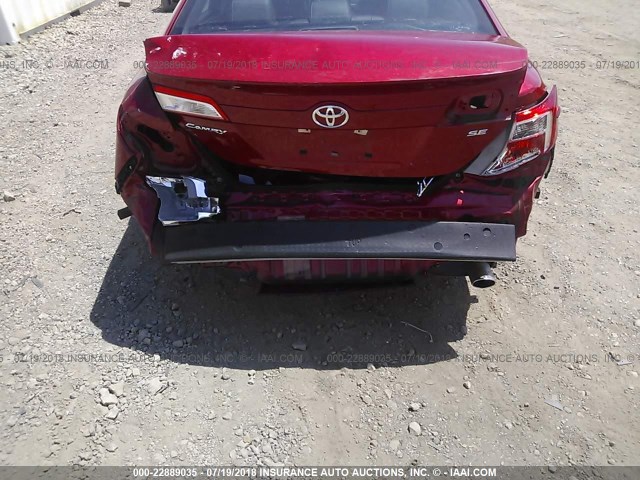 4T1BF1FK4EU799301 - 2014 TOYOTA CAMRY L/SE/LE/XLE წითელი ფოტო 6