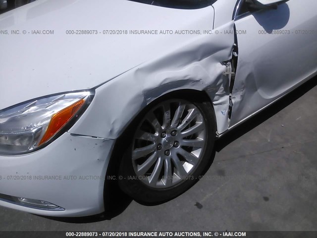 2G4GV5EV9B9190788 - 2011 BUICK REGAL CXL WHITE photo 6