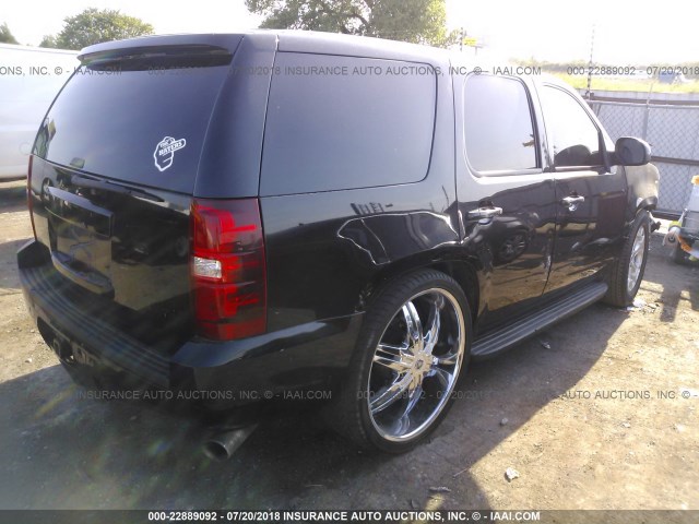 1GNEC23339R225558 - 2009 CHEVROLET TAHOE C1500 LT BLACK photo 4