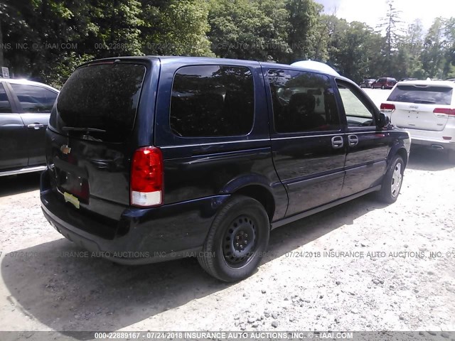1GNDV23L86D171155 - 2006 CHEVROLET UPLANDER LS BLUE photo 4