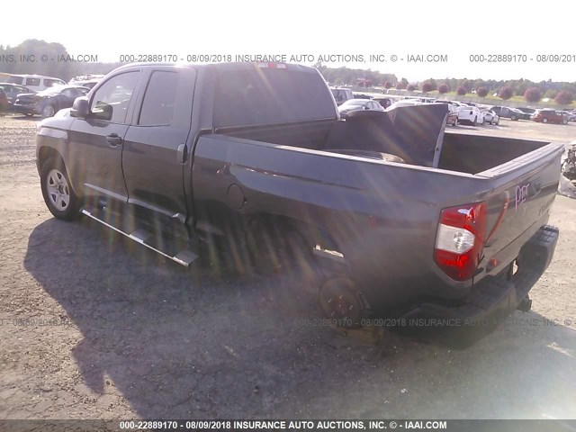 5TFRM5F12FX094987 - 2015 TOYOTA TUNDRA DOUBLE CAB SR/SR5 GRAY photo 3