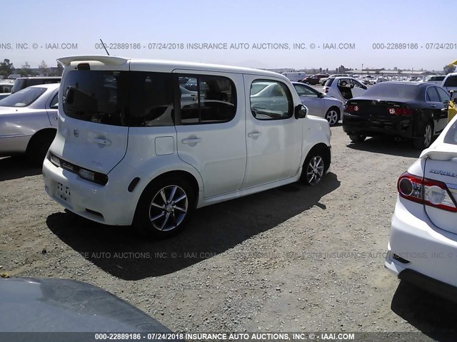 JN8AZ2KR4BT210107 - 2011 NISSAN CUBE S/SL/KROM WHITE photo 4