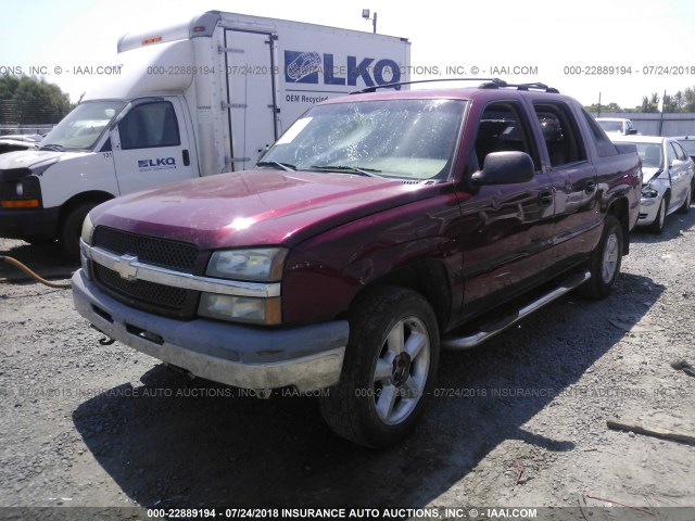 3GNEC12T74G259541 - 2004 CHEVROLET AVALANCHE C1500 MAROON photo 2