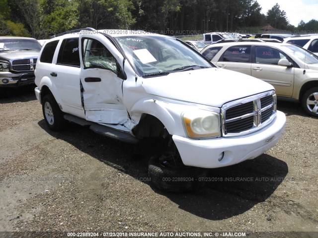 1D4HD48N35F591060 - 2005 DODGE DURANGO SLT WHITE photo 1