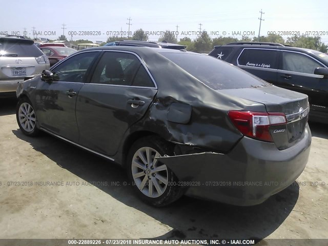 4T1BD1FK0DU084925 - 2013 TOYOTA CAMRY HYBRID/LE/XLE 绿色 照片 3