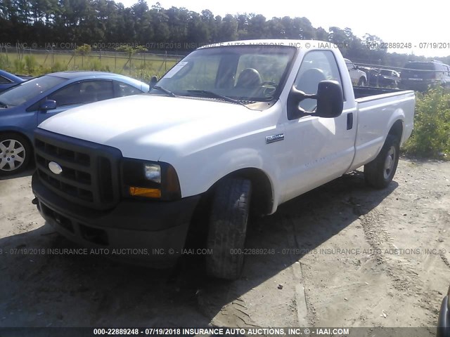 1FTSF30527EB14910 - 2007 FORD F350 SRW SUPER DUTY WHITE photo 2