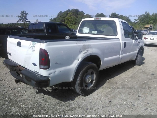 1FTSF30527EB14910 - 2007 FORD F350 SRW SUPER DUTY WHITE photo 4