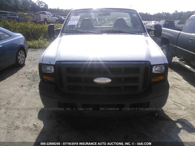 1FTSF30527EB14910 - 2007 FORD F350 SRW SUPER DUTY WHITE photo 6