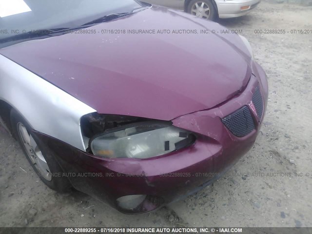 2G2WS522051285444 - 2005 PONTIAC GRAND PRIX GT MAROON photo 6