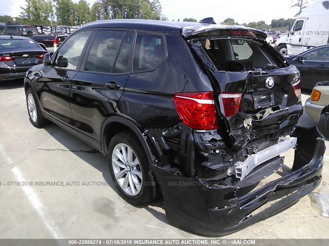 5UXWZ7C3XH0V92841 - 2017 BMW X3 SDRIVE28I BLACK photo 3