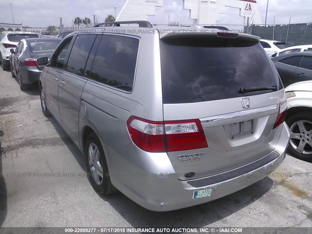 5FNRL38807B053044 - 2007 HONDA ODYSSEY TOURING SILVER photo 3