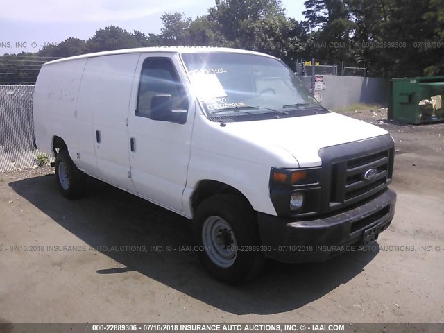 1FTSS34L48DA48551 - 2008 FORD ECONOLINE E350 SUPER DUTY VAN WHITE photo 1