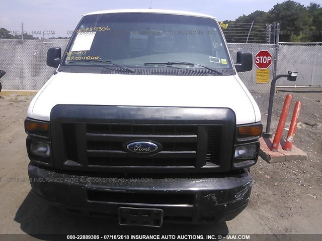 1FTSS34L48DA48551 - 2008 FORD ECONOLINE E350 SUPER DUTY VAN WHITE photo 6