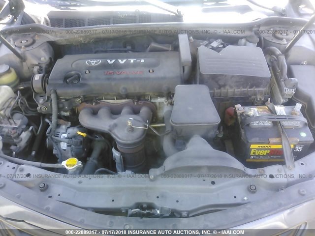 4T1BE46K27U071869 - 2007 TOYOTA CAMRY NEW GENERAT CE/LE/XLE/SE GRAY photo 10