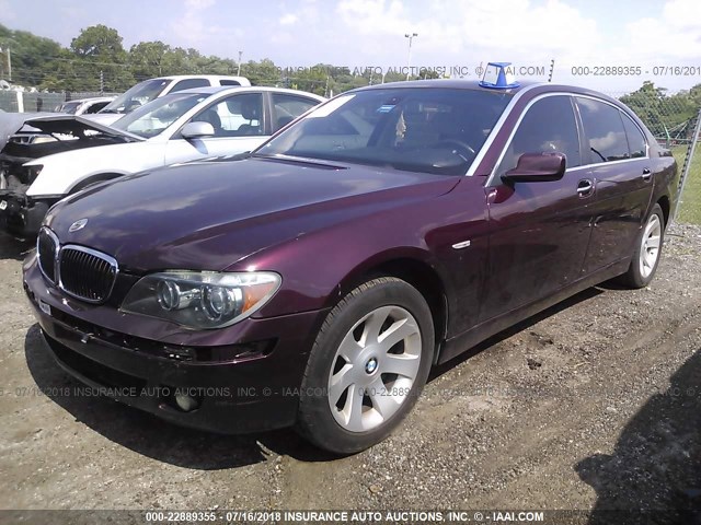 WBAHN83546DT33486 - 2006 BMW 750 LI MAROON photo 2