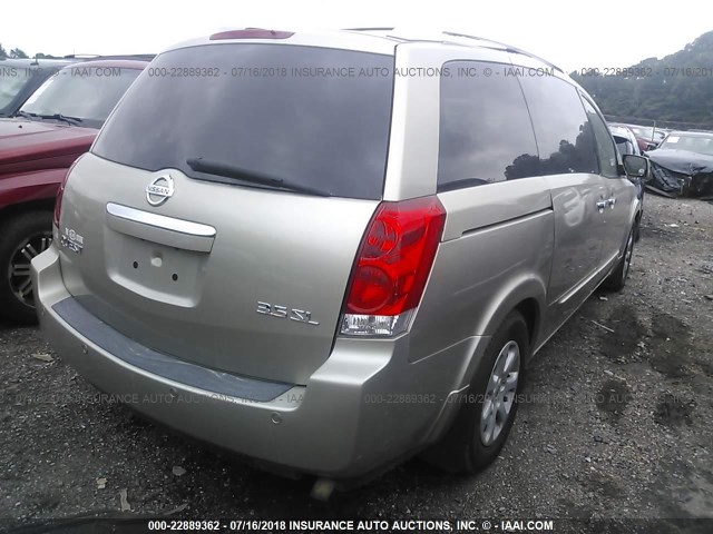 5N1BV28U57N108653 - 2007 NISSAN QUEST S/SE/SL GOLD photo 4