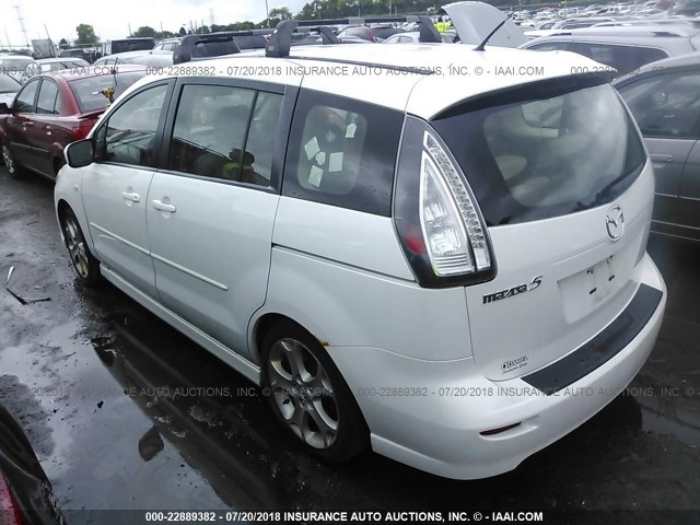 JM1CR293X80319560 - 2008 MAZDA 5 WHITE photo 3