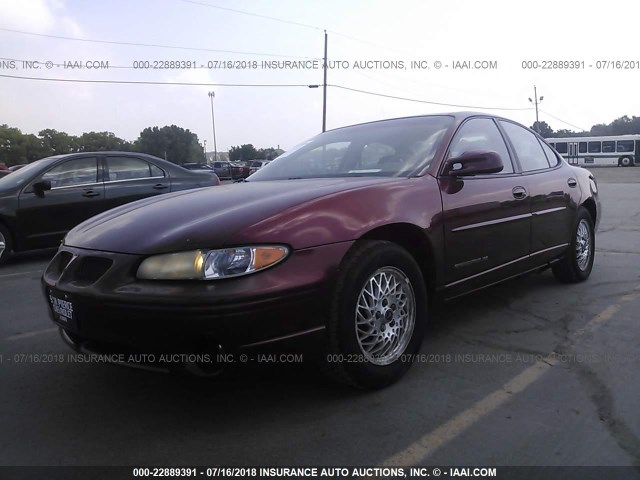 1G2WK52J6YF347739 - 2000 PONTIAC GRAND PRIX SE1 BURGUNDY photo 2