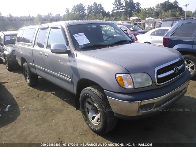 5TBBN44172S329548 - 2002 TOYOTA TUNDRA ACCESS CAB SR5 GRAY photo 1