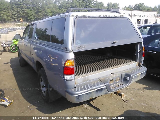 5TBBN44172S329548 - 2002 TOYOTA TUNDRA ACCESS CAB SR5 GRAY photo 3