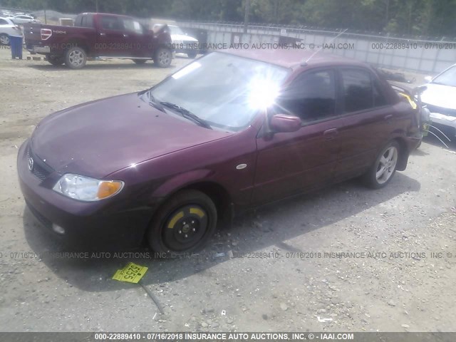 JM1BJ225830105559 - 2003 MAZDA PROTEGE DX/LX/ES MAROON photo 2