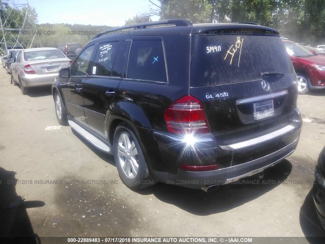 4JGBF71E58A313993 - 2008 MERCEDES-BENZ GL 450 4MATIC BLACK photo 3