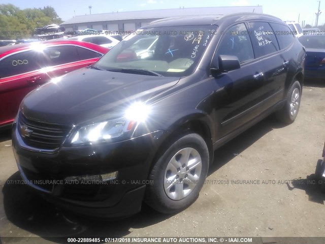 1GNKRFED7DJ151194 - 2013 CHEVROLET TRAVERSE LS GRAY photo 2