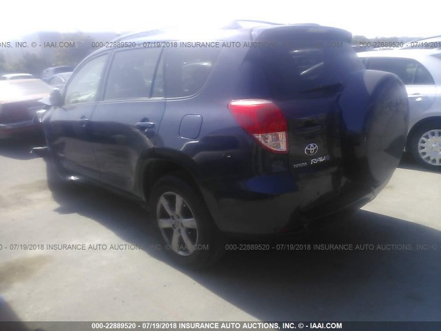 JTMZK31VX75013462 - 2007 TOYOTA RAV4 LIMITED BLUE photo 3