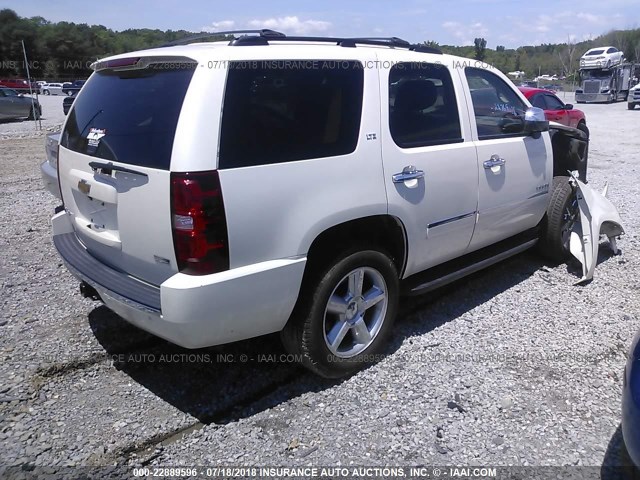 1GNSKCE00BR119749 - 2011 CHEVROLET TAHOE K1500 LTZ WHITE photo 4