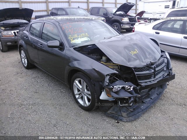 1C3CDZCG3EN217927 - 2014 DODGE AVENGER SXT GRAY photo 1