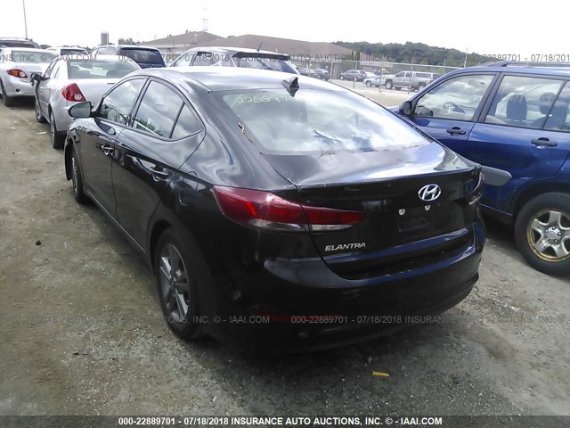 5NPD84LF7JH289660 - 2018 HYUNDAI ELANTRA SEL/VALUE/LIMITED BLACK photo 3