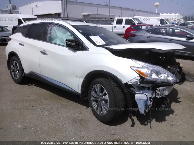 5N1AZ2MH7HN188208 - 2017 NISSAN MURANO S/SL/SV/PLATINUM WHITE photo 1