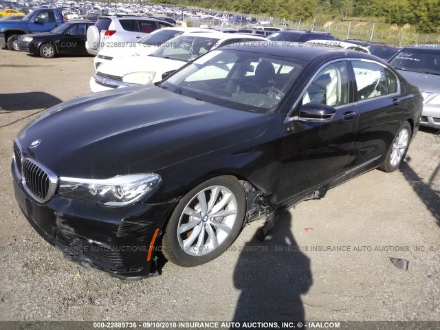 WBA7E4C5XJGV23966 - 2018 BMW 740 XI Черный фото 2