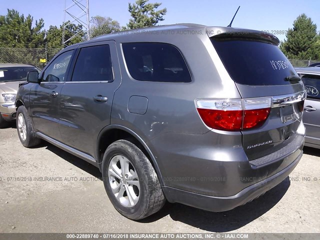 1C4RDHAG0CC260164 - 2012 DODGE DURANGO SXT GRAY photo 3