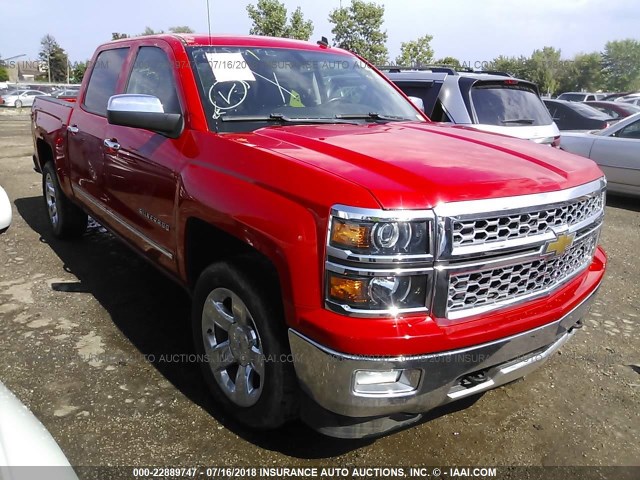 3GCUKSEC0EG442791 - 2014 CHEVROLET SILVERADO RED photo 1