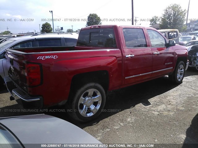 3GCUKSEC0EG442791 - 2014 CHEVROLET SILVERADO RED photo 4