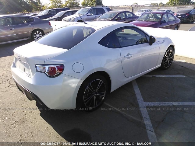 JF1ZNAA19D2703764 - 2013 TOYOTA SCION FR-S WHITE photo 4