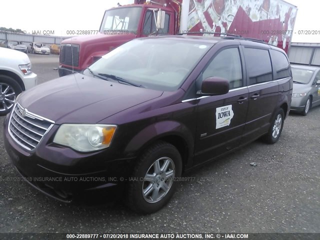 2A8HR54P28R702151 - 2008 CHRYSLER TOWN & COUNTRY TOURING MAROON photo 2