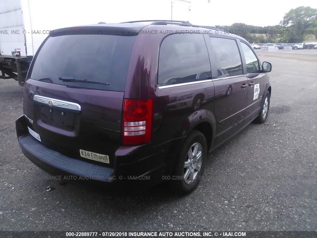 2A8HR54P28R702151 - 2008 CHRYSLER TOWN & COUNTRY TOURING MAROON photo 4