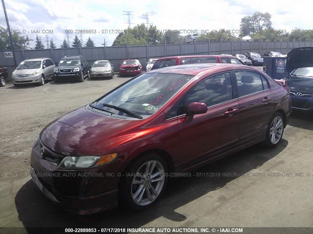 2HGFA55597H715553 - 2007 HONDA CIVIC SI RED photo 2