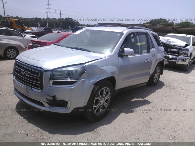 1GKKRRKD4EJ175554 - 2014 GMC ACADIA SLT-1 Сріблястий фото 2