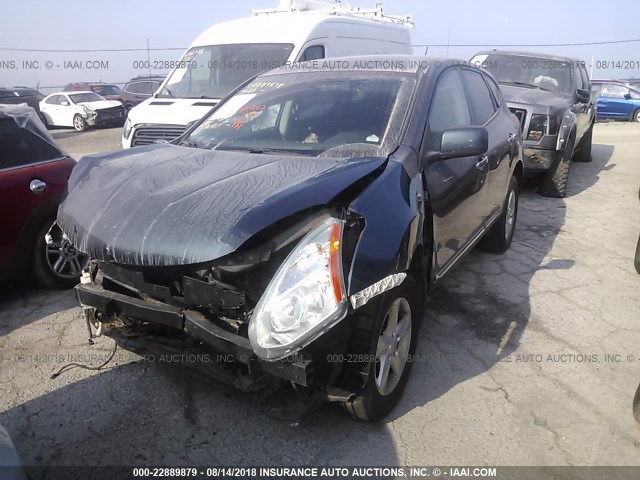 JN8AS5MV0DW124990 - 2013 NISSAN ROGUE S/SV BLUE photo 2