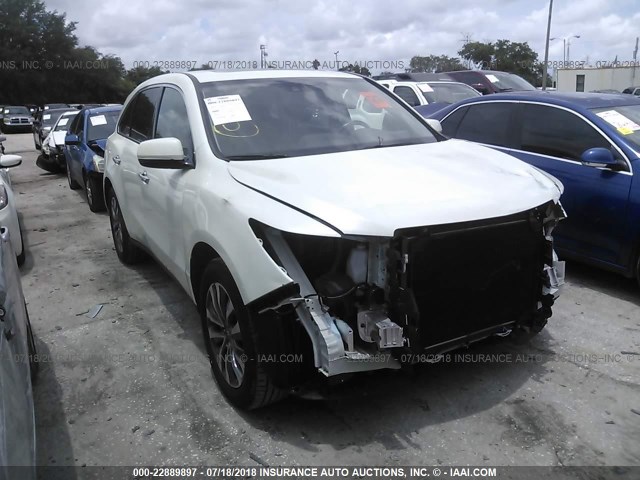 5FRYD3H4XFB002220 - 2015 ACURA MDX TECHNOLOGY WHITE photo 1