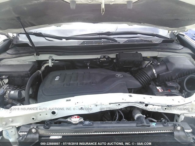 5FRYD3H4XFB002220 - 2015 ACURA MDX TECHNOLOGY WHITE photo 10