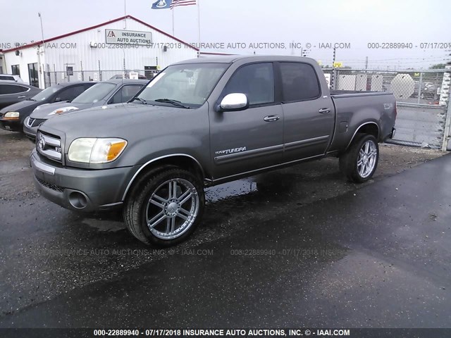 5TBET34136S559140 - 2006 TOYOTA TUNDRA DOUBLE CAB SR5 GRAY photo 2